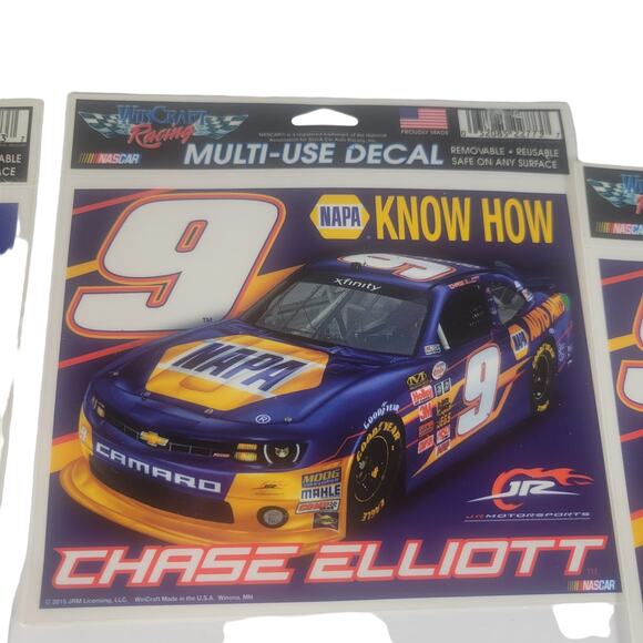 Set of 9 Chase Elliott NASCAR Decals, Round & Rectangle 2014 - Picture 8 of 13